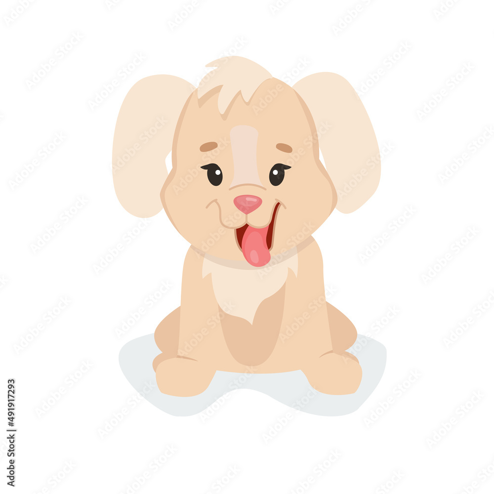 Vector illustration of a cute puppy. Take from the shelter Vector illustration of a cute puppy. Take from the shelter