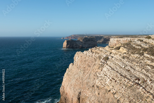 Beautiful view from the end of europe. Cape of Saint Vincent, Portugal.