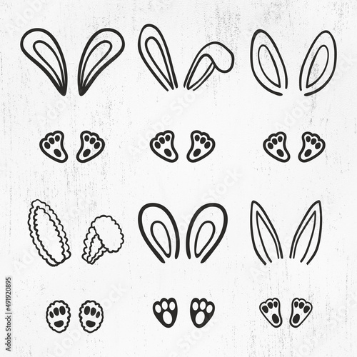 Bunny Feet And Ears Bundle SVG, Easter Bunny svg, Bunny Bundle svg, Easter SVG Bundle, Easter Shirt SVG, Easter Gift For Her Svg, Girl Gift