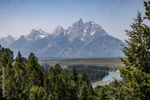 Summer at the Snake River Overlook in Grand Teton National Park. photo