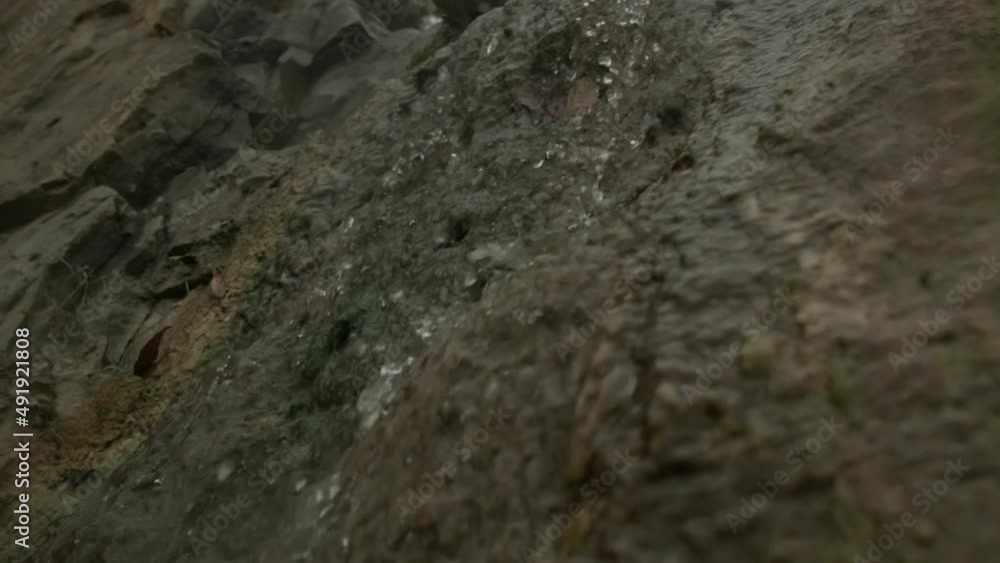 small waterfalls in a mountain gorge, slow motion small waterfalls in a mountain gorge, slow motion