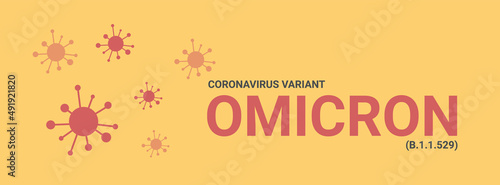 Coronavirus Covid-19 variant Omicron vector illustration. B.1.1.529 vector illustration.