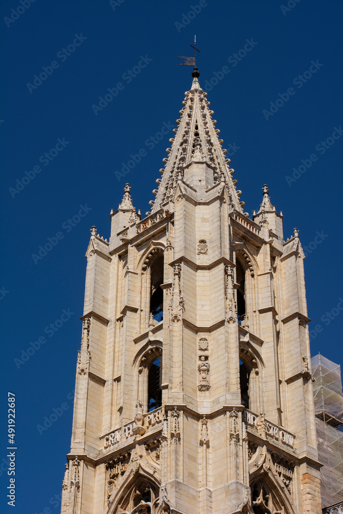 Detail of the Cathedral of León, Spain