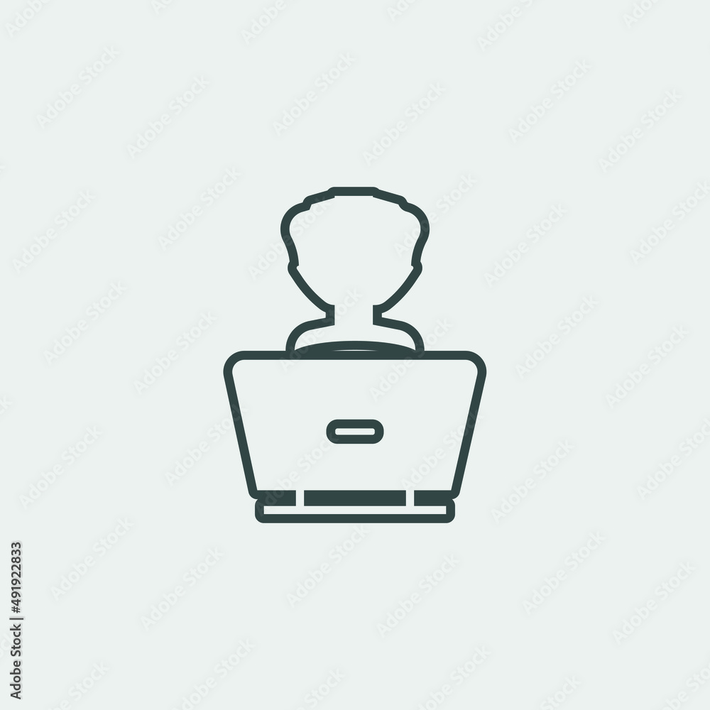 Programmer  vector icon illustration sign