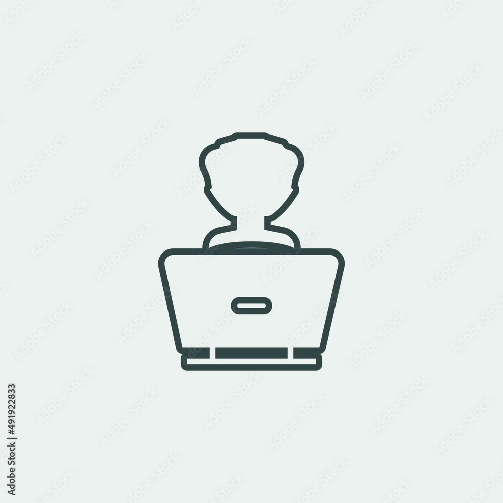 Programmer vector icon illustration sign Programmer vector icon illustration sign