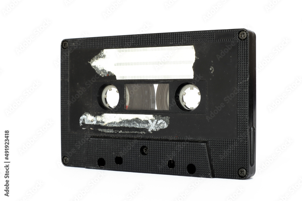 Vintage Cassette tape isolated on a white background