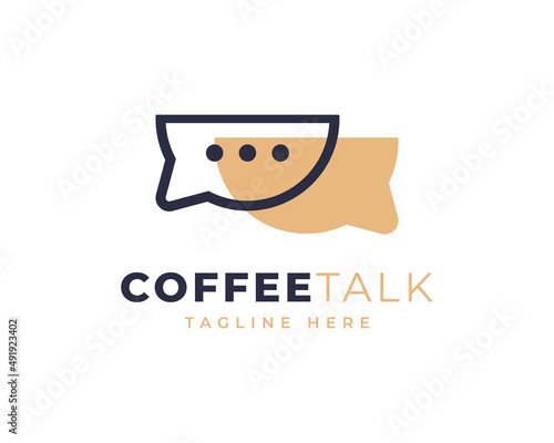 Coffee Talk Logo Vector Design Inspiration