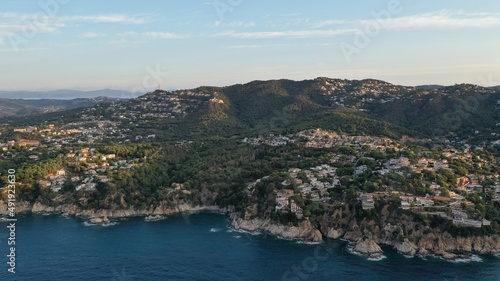 survol de Lloret de mar en catalogne sur la costa brava