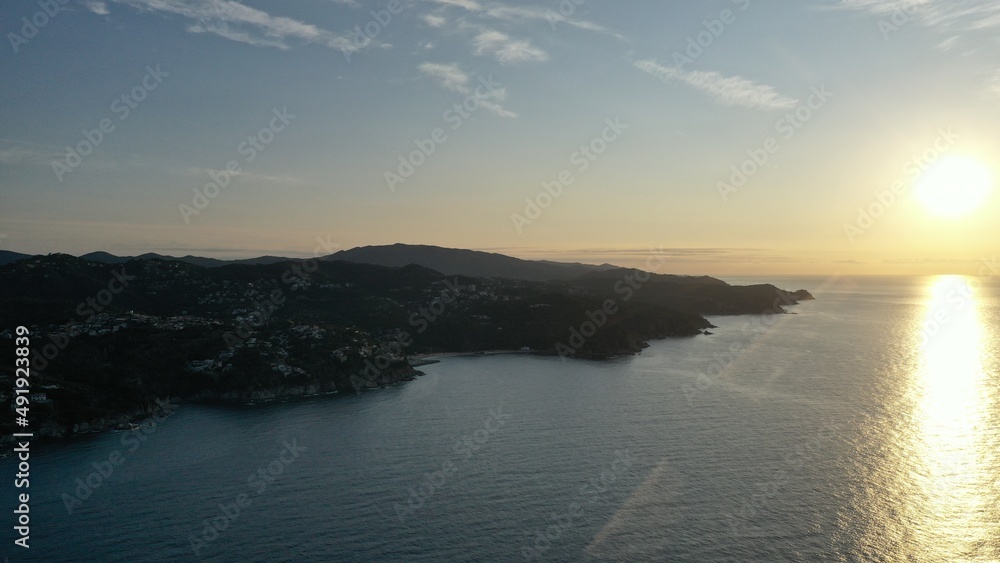survol de Lloret de mar en catalogne sur la costa brava survol de Lloret de mar en catalogne sur la costa brava