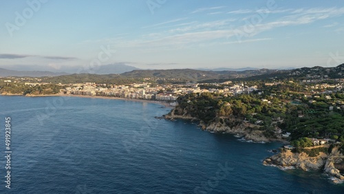 survol de Lloret de mar en catalogne sur la costa brava