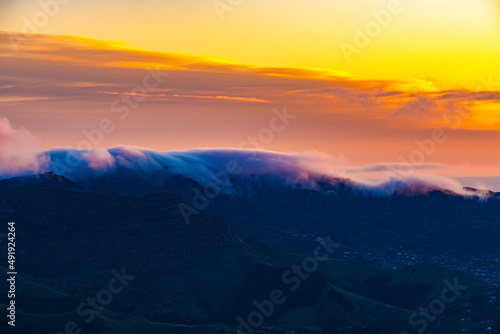 Mountain scenery during sunset in New Zealand © Ingmar