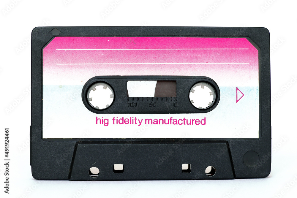 Vintage Cassette tape isolated on a white background