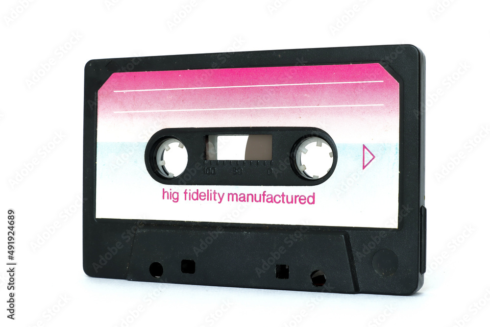 Obraz premium Vintage Cassette tape isolated on a white background