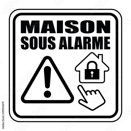 Logo maison sous alarme.