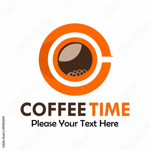 Coffee time logo template illustration