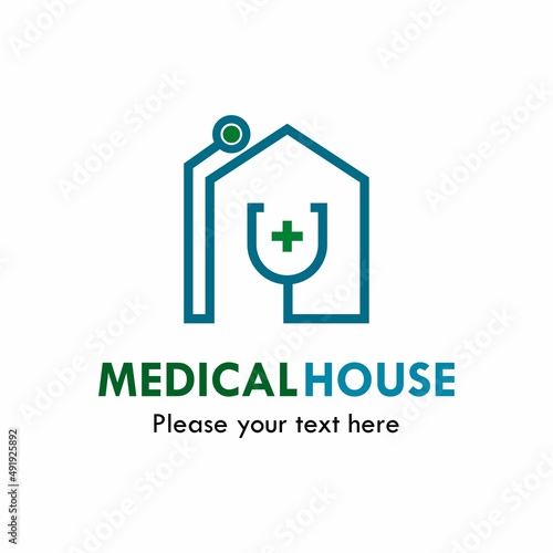 Medical house logo template illustration