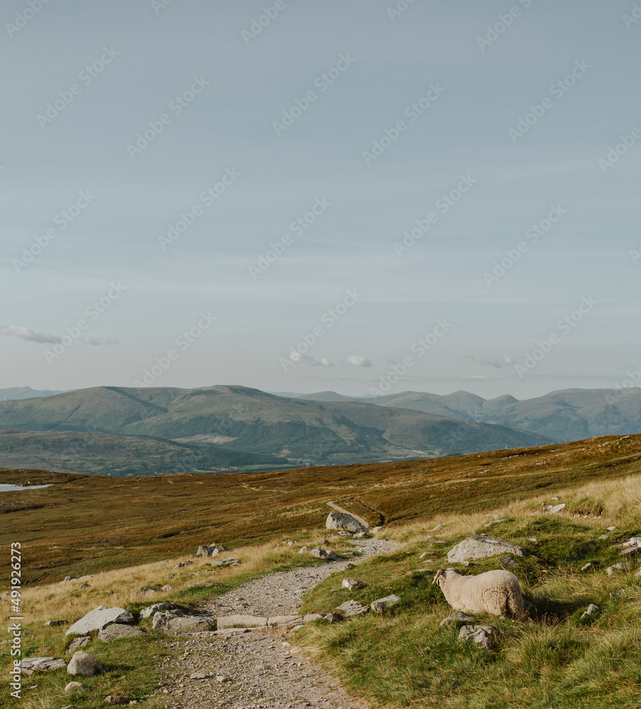 landscape with sky and clouds Ben Nevis Scotland landscape with sky and clouds Ben Nevis Scotland
