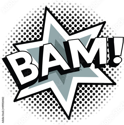 bam comic effects, vector illustration 