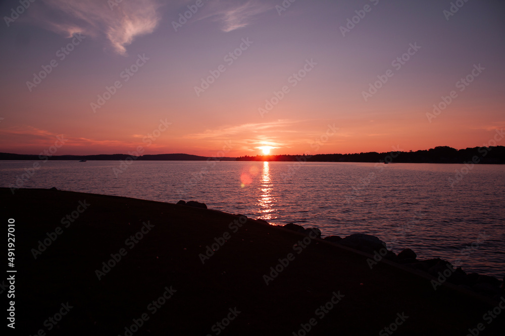Obraz premium sunset at the beach