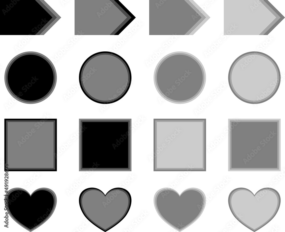 3重のいろいろな形のフレーム グレースケール Stock Vector Adobe Stock 3重のいろいろな形のフレーム グレースケール Stock Vector Adobe Stock