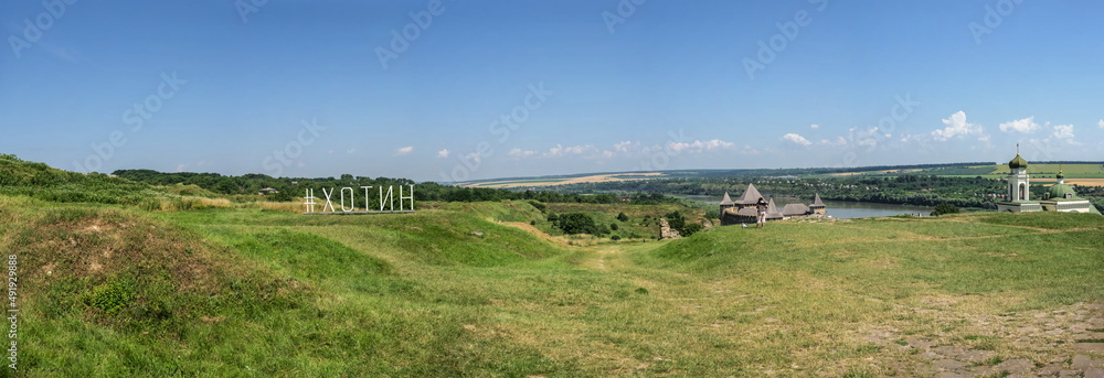 Fototapeta premium Khotyn fortress in Chernivtsi region of Ukraine