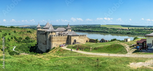 Khotyn fortress in Chernivtsi region of Ukraine photo