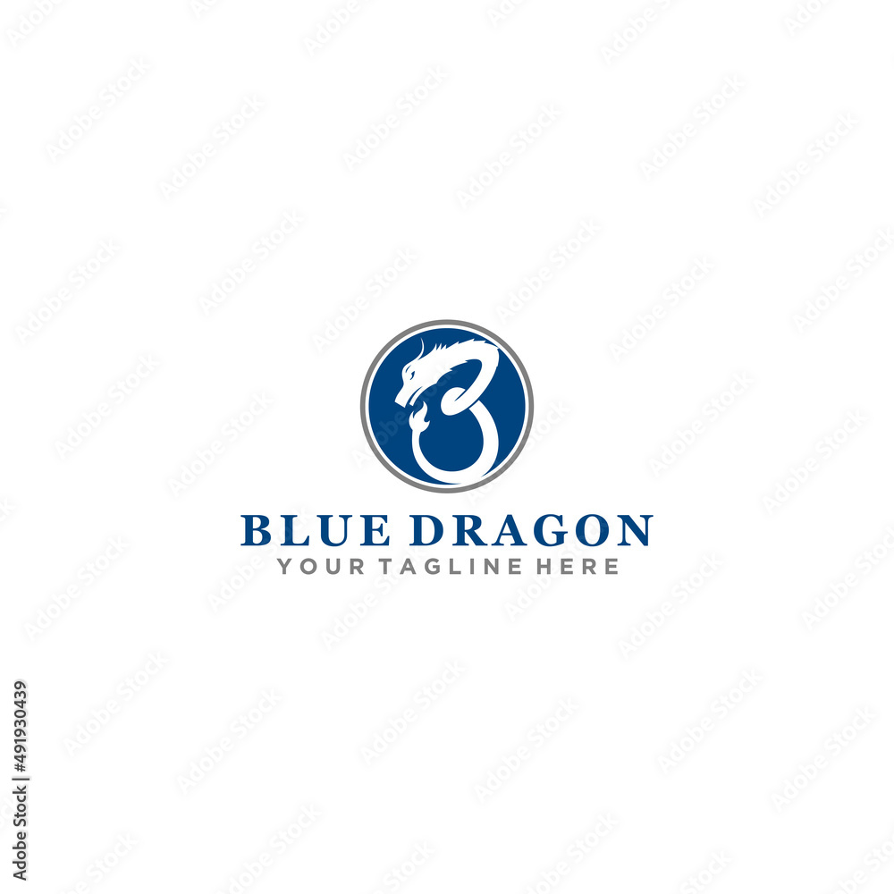 Dragon that forms the letter B logo design Dragon that forms the letter B logo design