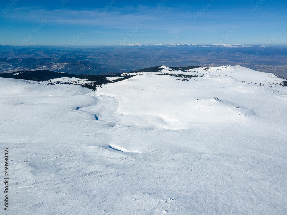 Aerial view of Vitosha Mountain near Cherni Vrah peak, Bulgaria Aerial view of Vitosha Mountain near Cherni Vrah peak, Bulgaria