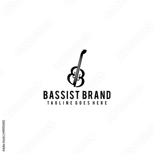 BB initial bassist logo design