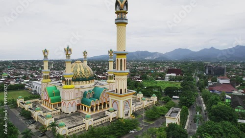 Islamic Center Lombok is a big Mosque in Mataram, Landmark Lombok island, beautiful mosque in the world  photo