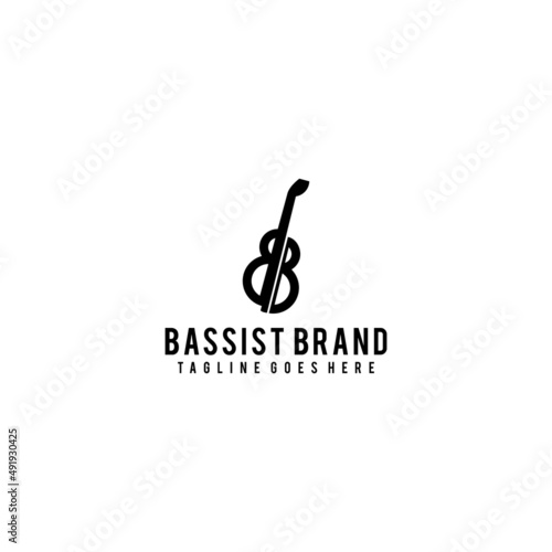 BB initial bassist logo design