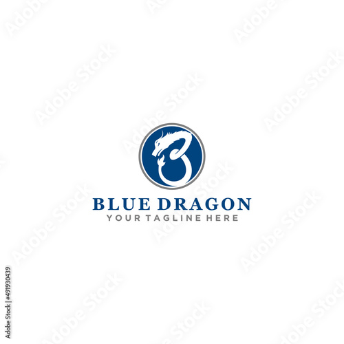 Dragon that forms the letter B logo design