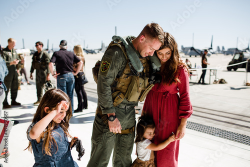 Marine Reuniting with Family at Miramar in San Diego photo
