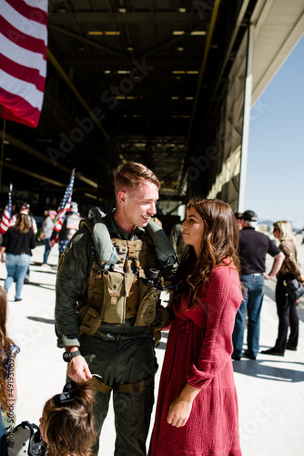 Marine Reuniting with Family at Miramar in San Diego photo