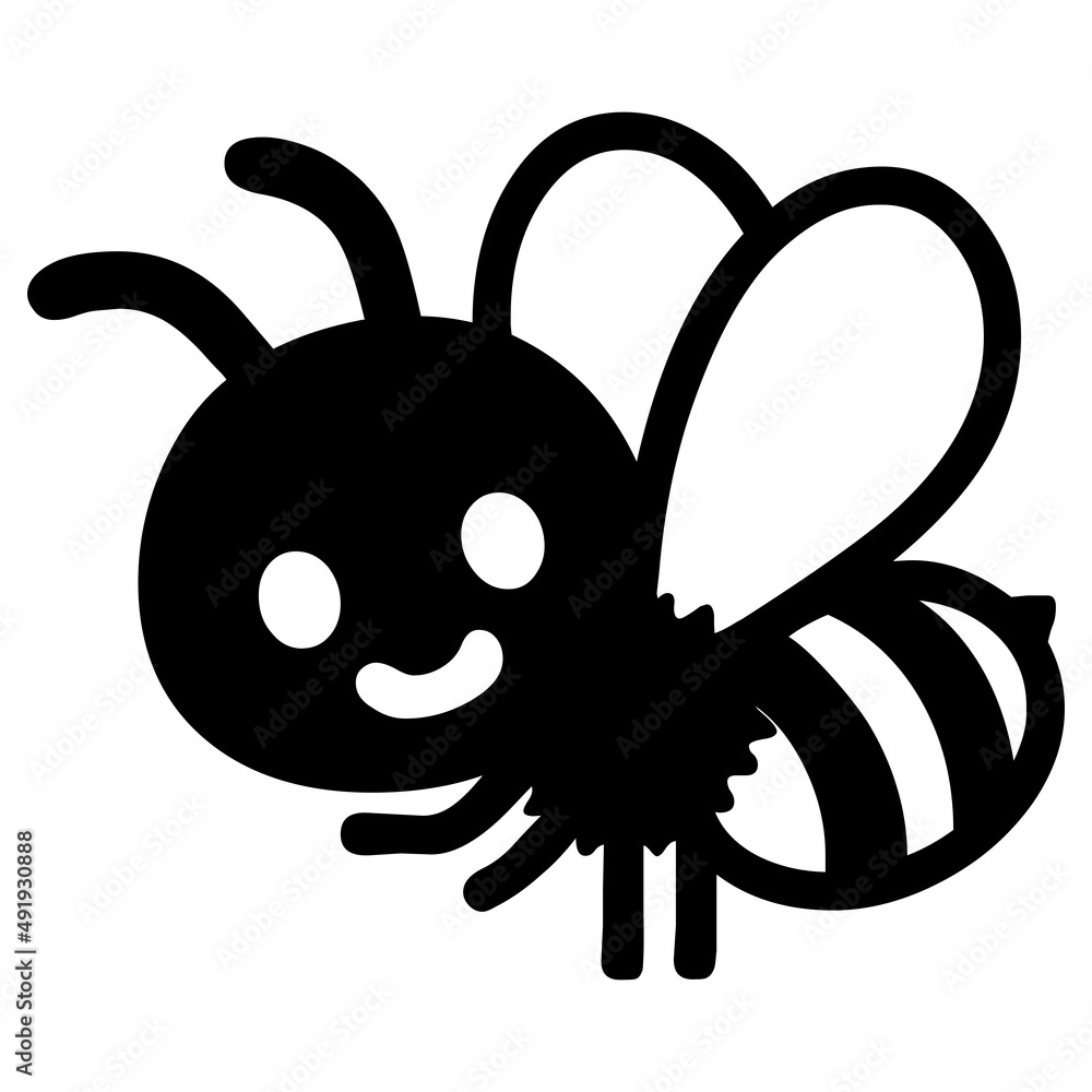 Obraz premium Flying bee symbol icon