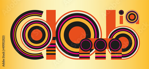 Country Colombia-Typographic illustration, font