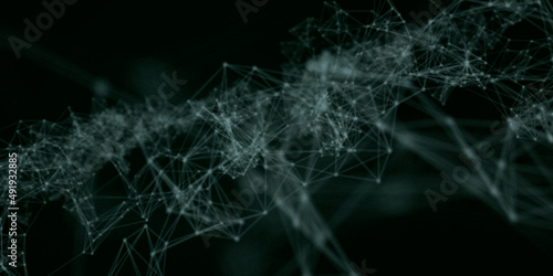 Abstract beautiful geometric background. Abstract plexus futuristic, polygonal space with a dark background. Plexus fantasy. Abstract technology