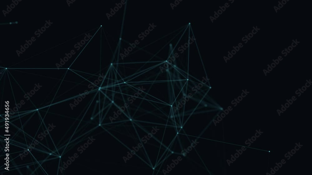 Abstract beautiful geometric background. Abstract plexus futuristic, polygonal space with a dark background. Plexus fantasy. Abstract technology
