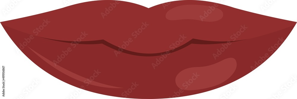 Vector illustration of a sensual red woman's mouth and lips Vector illustration of a sensual red woman's mouth and lips