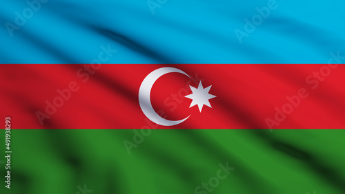 Azerbaijan National Flag Wallpaper Background