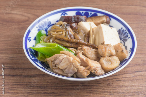 鶏肉のすき焼き風煮