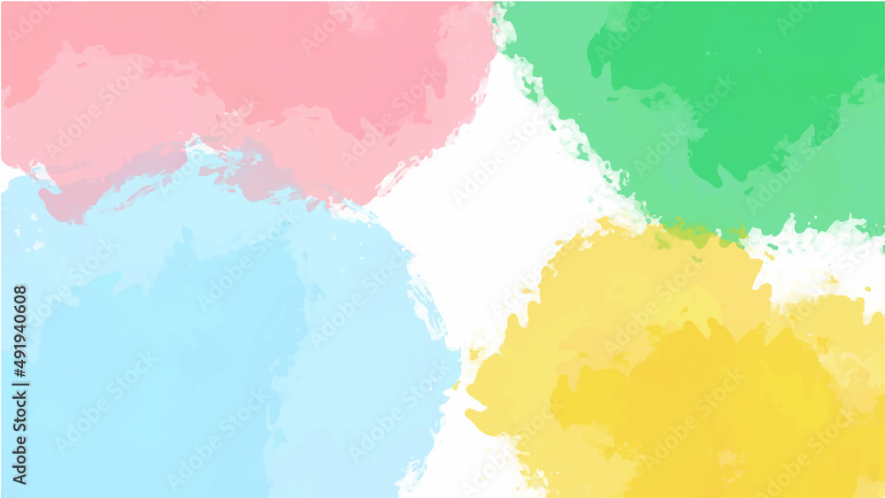 soft Colorful watercolor background for your design, watercolor background concept, vector.