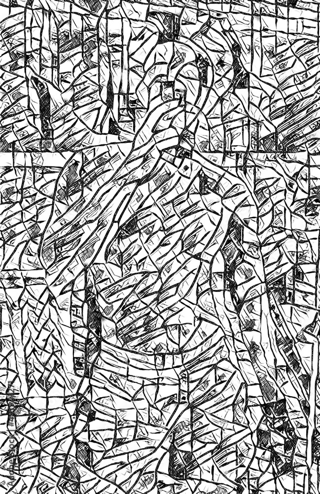 Naklejka premium black and white of abstract background