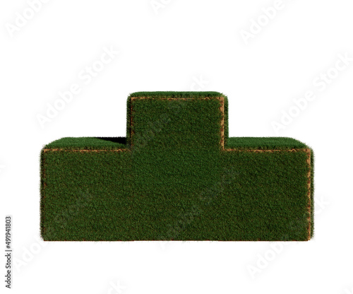 Grass soil panel cubes podium