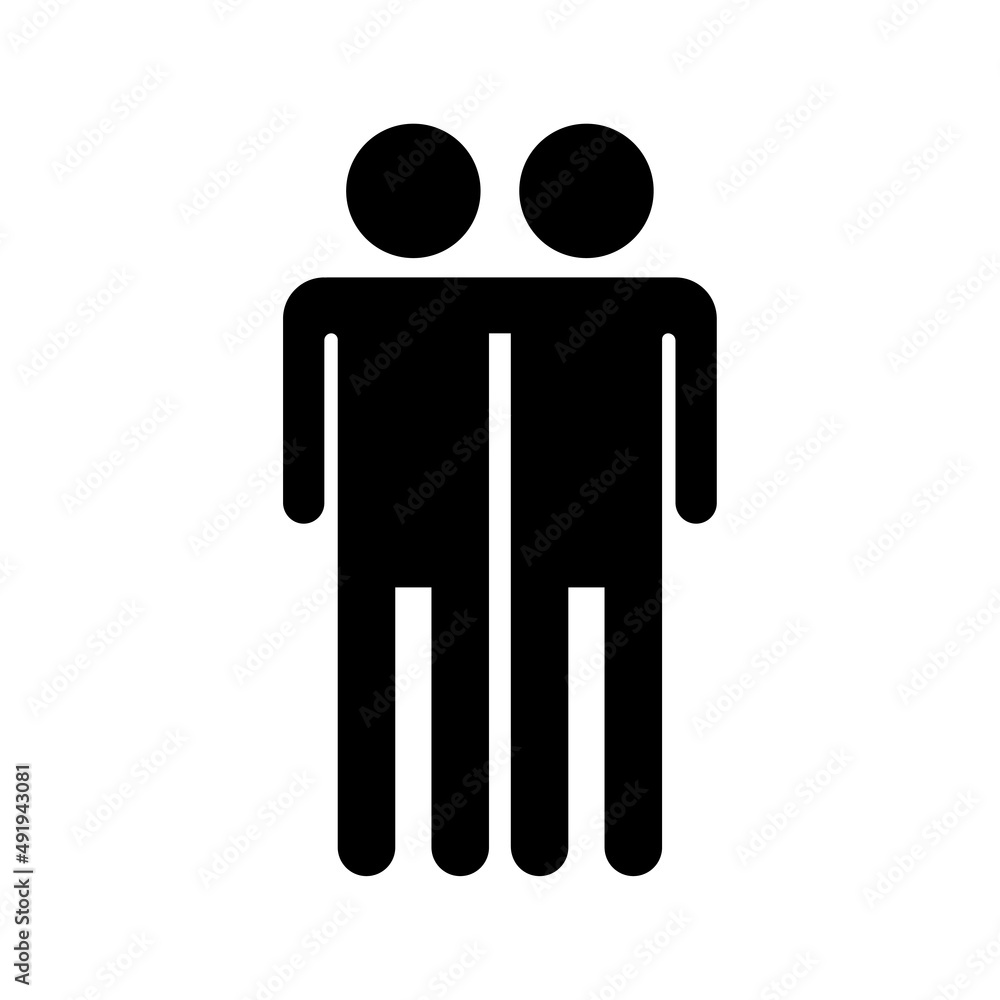 silhouette of two men. Business icon. Vector illustration. stock image. silhouette of two men. Business icon. Vector illustration. stock image.