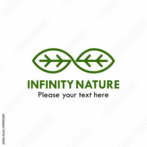 Infinity nature logo template illustration