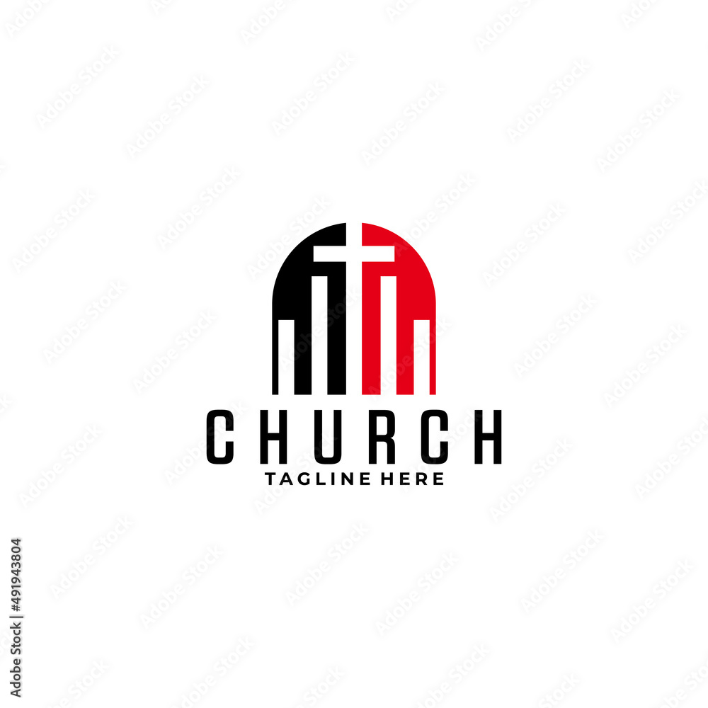 Church logo icon vector illustration Stock Vector Adobe Stock