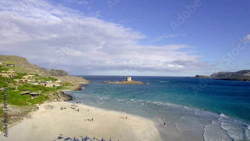 Torre Della Pelosa Sardinia Italy Beach Castle 