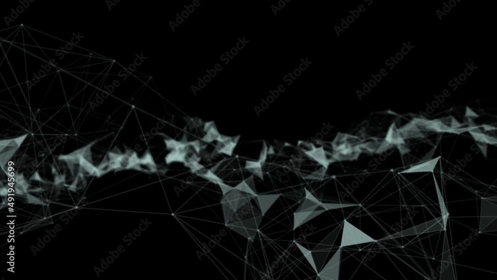 Abstract beautiful geometric background. Abstract plexus futuristic, polygonal space with a dark background. Plexus fantasy. Abstract technology