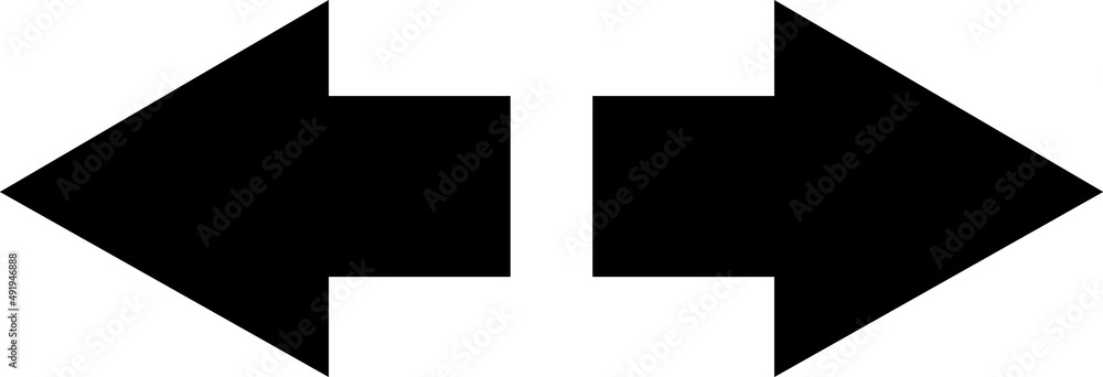 Obraz premium arrow to left and right on white background..eps